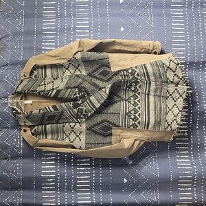 Fringe aztec cargo coat